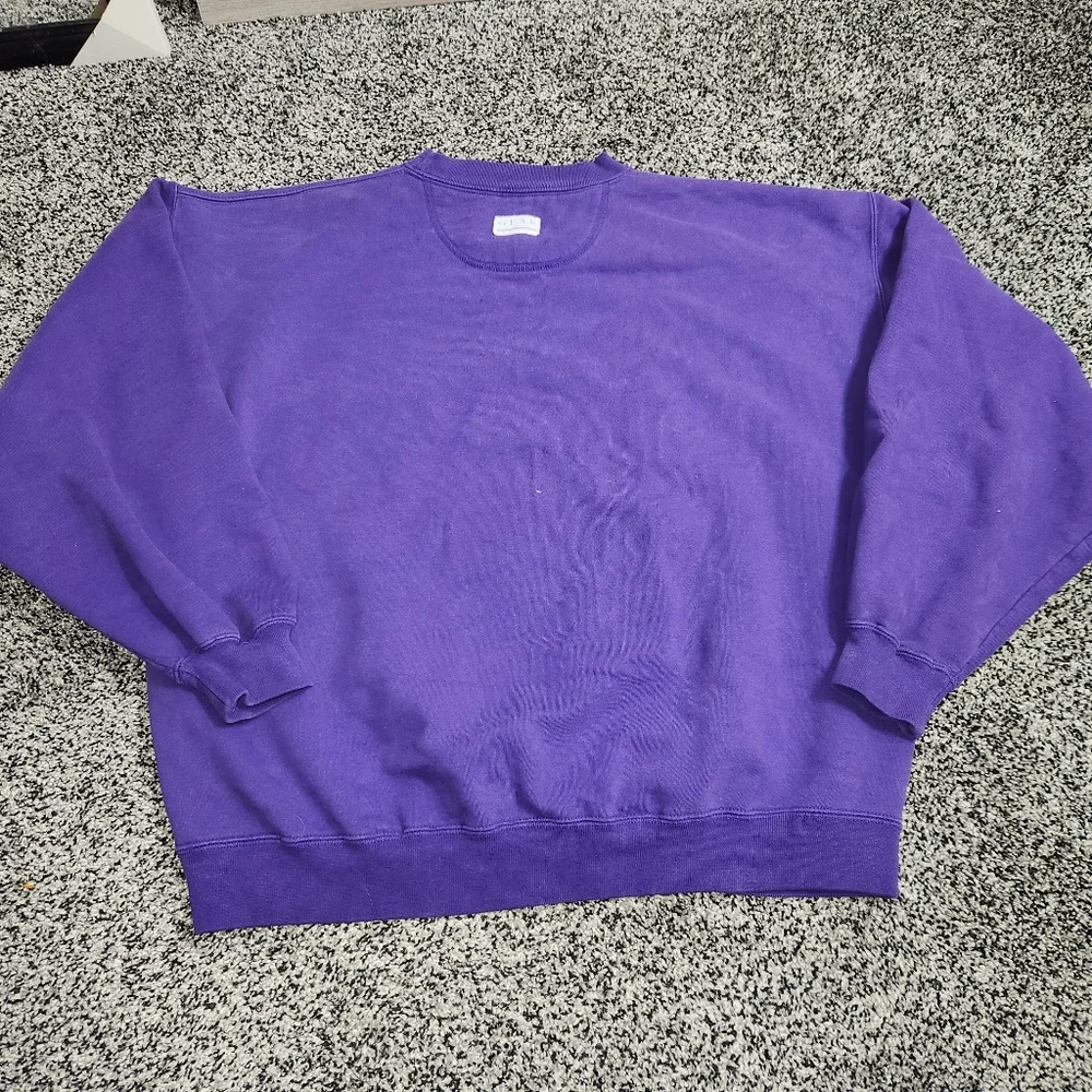 Vtg 90s 80s Gear For Sport Cornell College Crewneck Sweatshirt Mens Purple Retro